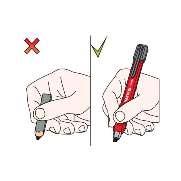 Автоматический карандаш HB YATO (YT-69280) для каменщиков и столяров, фото , изображение 3 | SNABZHENIE.com.ua Автоматический карандаш HB YATO (YT-69280) для каменщиков и столяров, фото , изображение 3 | SNABZHENIE.com.ua