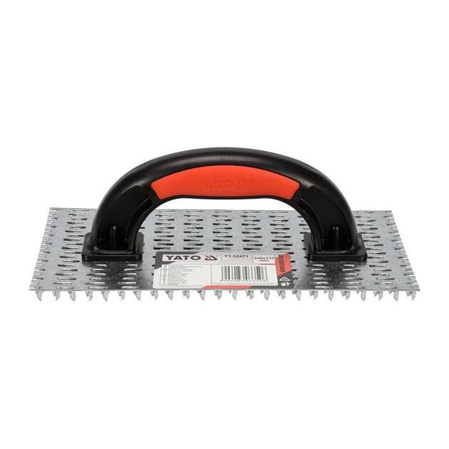 Терка для снятия штукатурки YATO 248x133 мм, пластиковая ручка, фото , изображение 2 | SNABZHENIE.com.ua