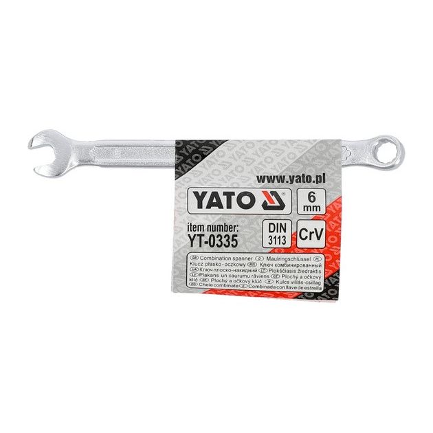 Ключ ріжково-накидний YATO CrV 6 мм, L 110 мм [10/300/600], фото , изображение 3 | SNABZHENIE.com.ua