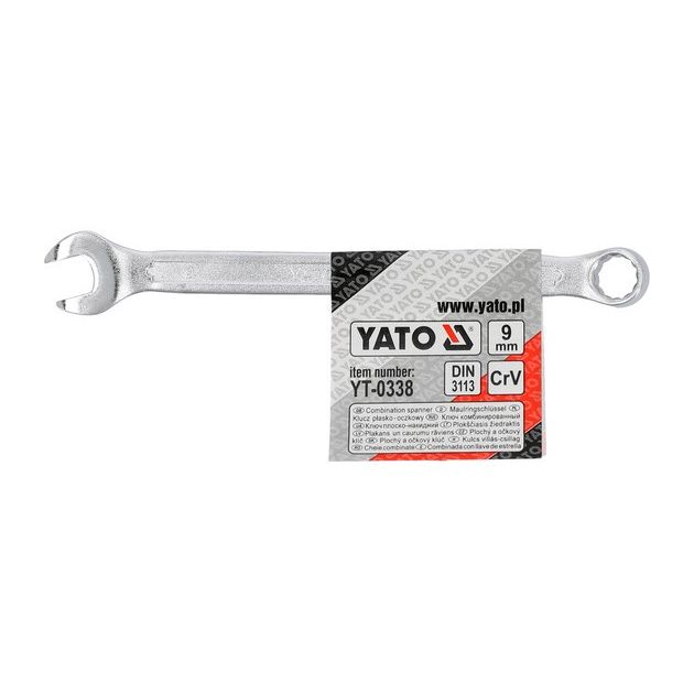 Ключ ріжково-накидний YATO CrV, 9 мм, 140 мм [10/180/360], фото , изображение 3 | SNABZHENIE.com.ua