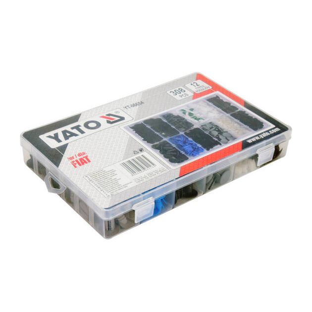 Крепления обшивки FIAT YATO, 12 типов, 308 шт (YT-06654), фото , изображение 4 | SNABZHENIE.com.ua Крепления обшивки FIAT YATO, 12 типов, 308 шт (YT-06654), фото , изображение 4 | SNABZHENIE.com.ua