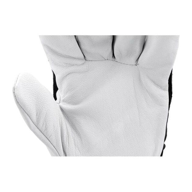 Перчатки рабочие YATO, бело-черные, хлопок + кожа, размер 8, фото , изображение 6 | SNABZHENIE.com.ua