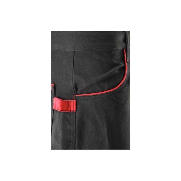 Штани робочі COMFY YATO M, чорні з червоним, 7 кишень, 100% бавовна, фото , изображение 11 | SNABZHENIE.com.ua