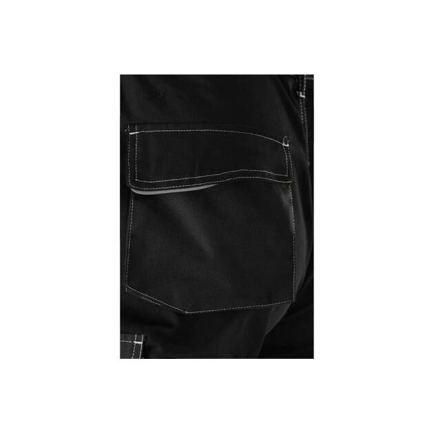 Рабочие брюки черные YATO, 3XL, 9 карманов, 64% полиэстер, 34% хлопок, фото , изображение 7 | SNABZHENIE.com.ua