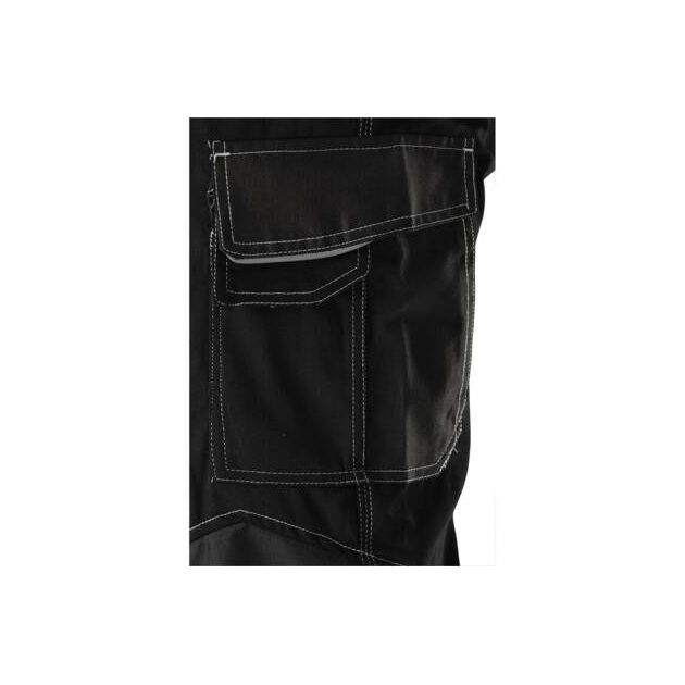 Рабочие брюки черные YATO, 3XL, 9 карманов, 64% полиэстер, 34% хлопок, фото , изображение 8 | SNABZHENIE.com.ua