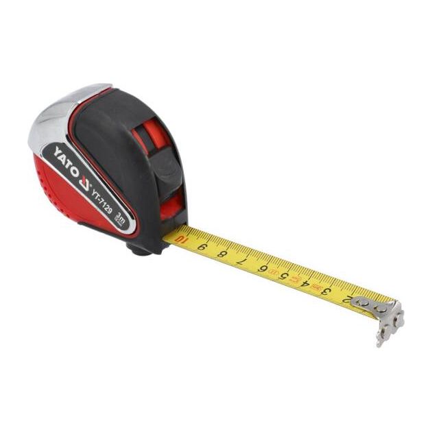 Рулетка YATO 3 м х 16 мм зі сталевою стрічкою і магнітним наконечником, фото , изображение 5 | SNABZHENIE.com.ua
