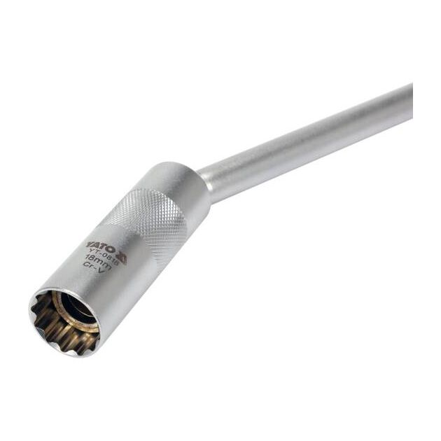 Ключ до свічок, магнітний YATO : 3/8", 18 х 300 мм [10/40], фото , зображення 3 | SNABZHENIE.com.ua