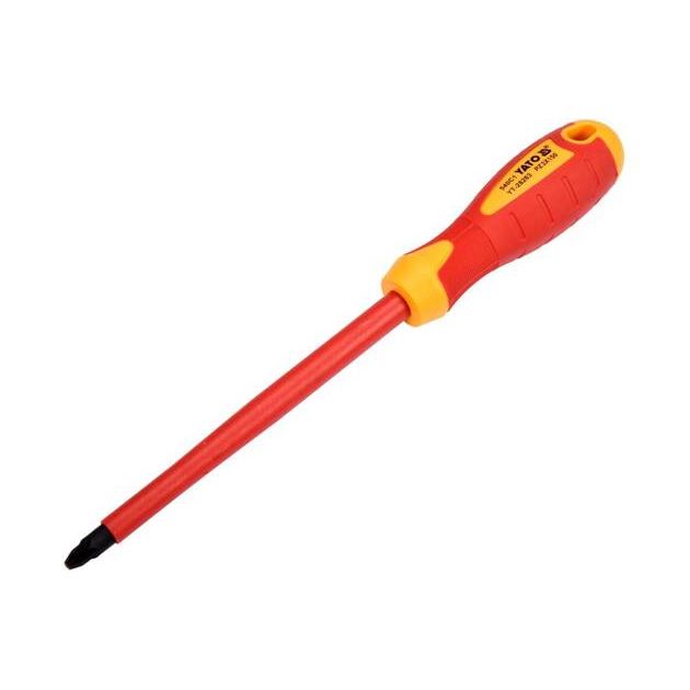 Отвертка хрестова діелектрична ізольована PZ3 х 150 YATO (YT-28263), фото , зображення 3 | SNABZHENIE.com.ua