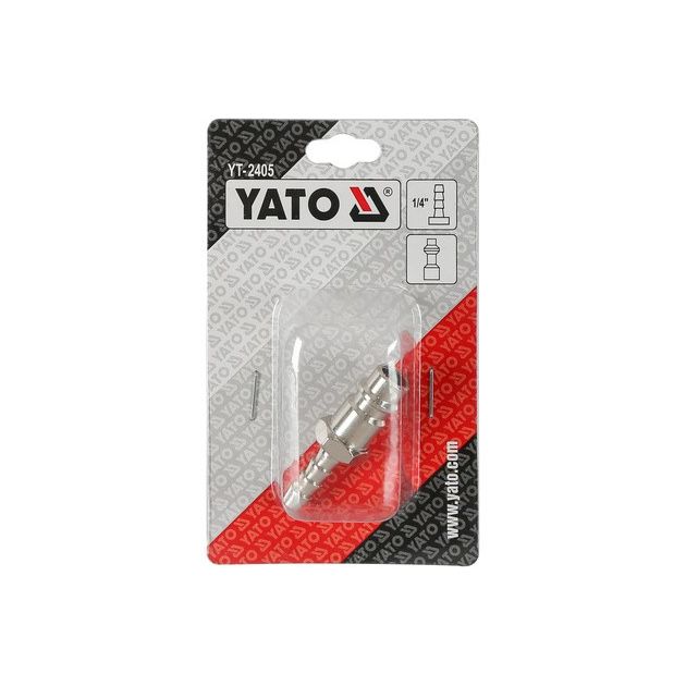 Швидкознімний перехідник до шлангу, діаметр 6.3 мм YATO (YT-2405), фото , зображення 2 | SNABZHENIE.com.ua Швидкознімний перехідник до шлангу, діаметр 6.3 мм YATO (YT-2405), фото , зображення 2 | SNABZHENIE.com.ua