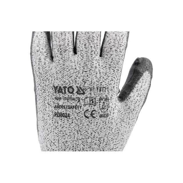 Рукавицы рабочие полиэтиленовые YATO, черный полиуретан, размер 10, фото , изображение 9 | SNABZHENIE.com.ua