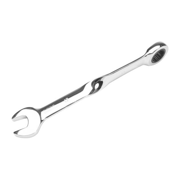 Ключ ріжково-накидний, кручений 90° з тріщаткою YATO : М= 17 x 228 мм, HRC 40-45, Cr-V [20/80], фото , зображення 2 | SNABZHENIE.com.ua