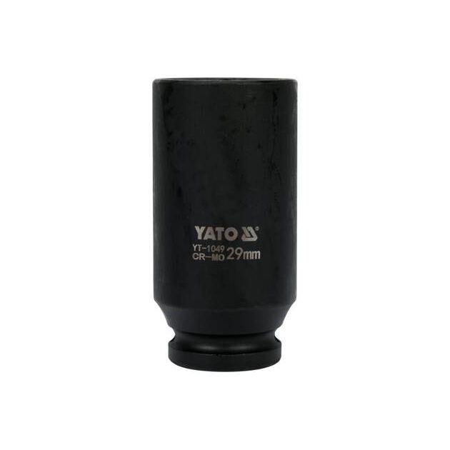 Головка торцева ударна 6-гранна, глибока, квадрат 1/2, 29 мм, довжина 78 мм YATO (YT-1049), фото , зображення 3 | SNABZHENIE.com.ua Головка торцева ударна 6-гранна, глибока, квадрат 1/2, 29 мм, довжина 78 мм YATO (YT-1049), фото , зображення 3 | SNABZHENIE.com.ua