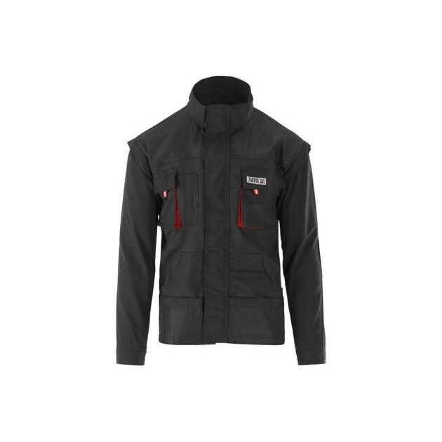 Рабочая куртка YATO черно-красная, размер S (YT-8020), фото , изображение 5 | SNABZHENIE.com.ua