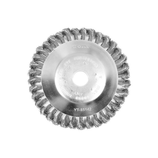 Щетка дисковая из плетеного проволоки YATO 200/25,4 мм для газонокосилки, фото , изображение 3 | SNABZHENIE.com.ua