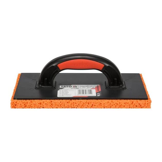 Терка пластиковая с гидрогумовой прокладкой YATO 270x130 мм, фото , изображение 3 | SNABZHENIE.com.ua