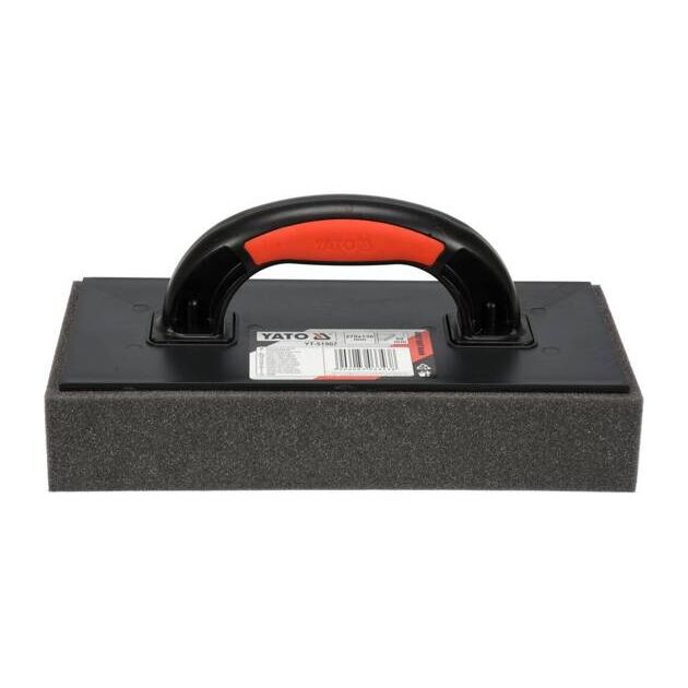 Терка пластиковая с желтой гидрогубкой YATO, 270 x 130 мм, фото , изображение 3 | SNABZHENIE.com.ua