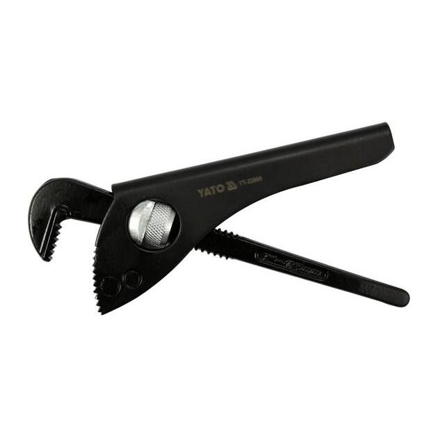 Ключ до труб тип "Німецький" YATO з розвод. губок- 45 мм, глиб.- 20 мм, L = 175 мм (7") [6/60], фото , зображення 2 | SNABZHENIE.com.ua