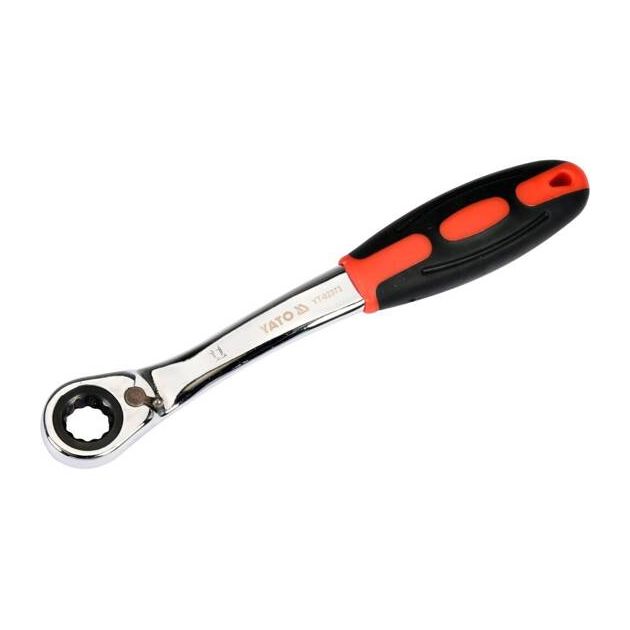 Ключ накидний вигнутий з тріщаткою YATO M11, 42-48 HRC, Cr-V, фото , изображение 2 | SNABZHENIE.com.ua