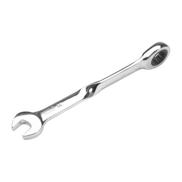 Ключ ріжково-накидний, кручений 90° з тріщаткою YATO : М= 14 x 192 мм, HRC 40-45, Cr-V [25/100], фото , зображення 2 | SNABZHENIE.com.ua