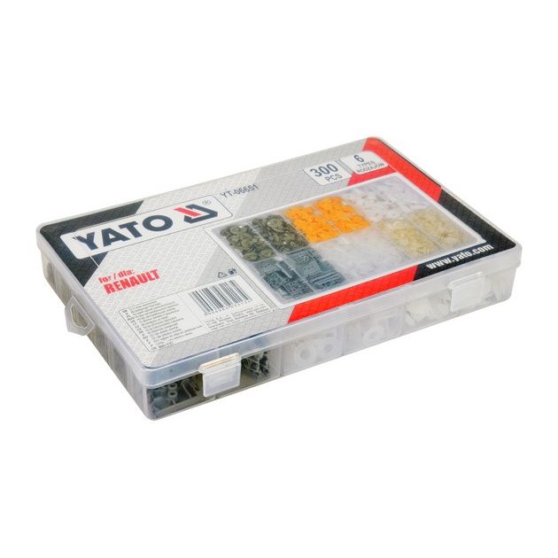 Крепления обшивки RENAULT YATO, 6 типов, 300 шт (YT-06651), фото , изображение 4 | SNABZHENIE.com.ua Крепления обшивки RENAULT YATO, 6 типов, 300 шт (YT-06651), фото , изображение 4 | SNABZHENIE.com.ua