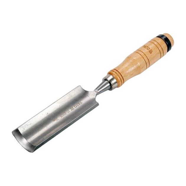 Стамеска півкругла YATO: 38 мм, клинок - 125 мм, дерев'яна ручка 112 мм, фото , зображення 3 | SNABZHENIE.com.ua Стамеска півкругла YATO: 38 мм, клинок - 125 мм, дерев'яна ручка 112 мм, фото , зображення 3 | SNABZHENIE.com.ua