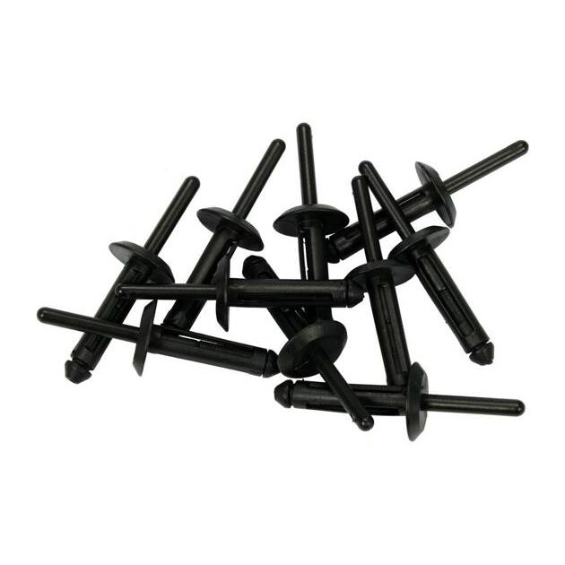 Заклепки пластиковые YATO, 6.6x17.2 мм, 10 шт. Nylon, фото , изображение 3 | SNABZHENIE.com.ua