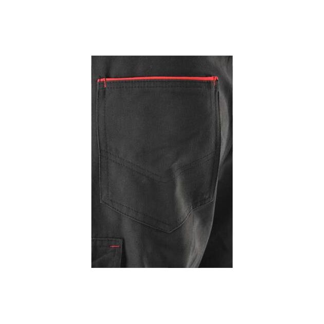 Робочі штани COMFY YATO, L, чорні з червоним, 7 кишень, 100% бавовна, фото , изображение 13 | SNABZHENIE.com.ua