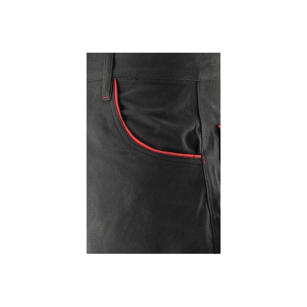 Штани робочі COMFY YATO S чорні-червоні, 7 кишень, 100% бавовна, фото , изображение 9 | SNABZHENIE.com.ua