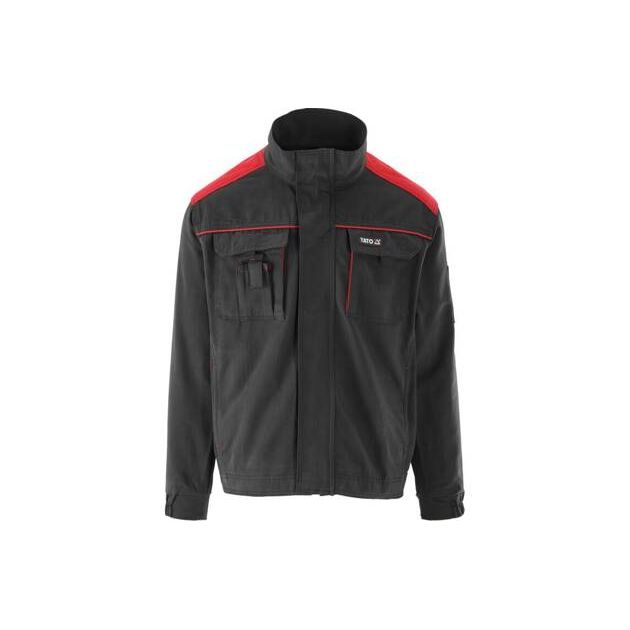 Куртка рабочая COMFY YATO, XL, черно-красная, 7 карманов, 100% хлопок, фото , изображение 5 | SNABZHENIE.com.ua