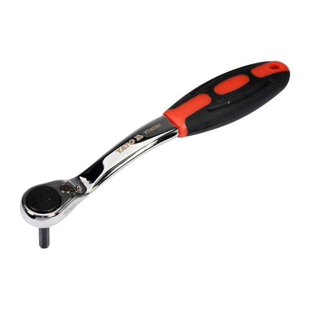 Трещотка шестигранна, вигнута YATO HEX4, HRC 42-48, з прорезиненою ергономічною ручкою (YT-02390), фото , зображення 3 | SNABZHENIE.com.ua Трещотка шестигранна, вигнута YATO HEX4, HRC 42-48, з прорезиненою ергономічною ручкою (YT-02390), фото , зображення 3 | SNABZHENIE.com.ua