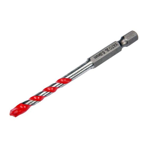 Сверло YATO YG6X 5 мм, 85/30 мм, HEX-1/4 (YT-44782), фото , изображение 3 | SNABZHENIE.com.ua