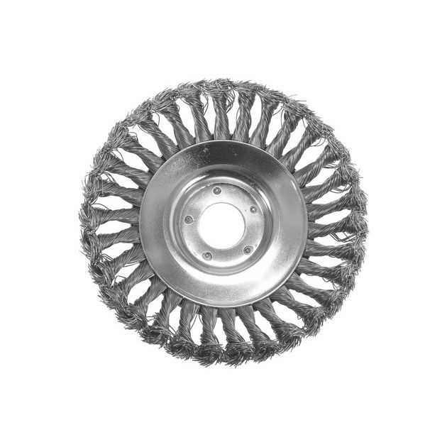 Щітка-крацовка дискова з плетеного дроту YATO 150/25,4 мм до газонокосарки, фото , зображення 5 | SNABZHENIE.com.ua Щітка-крацовка дискова з плетеного дроту YATO 150/25,4 мм до газонокосарки, фото , зображення 5 | SNABZHENIE.com.ua