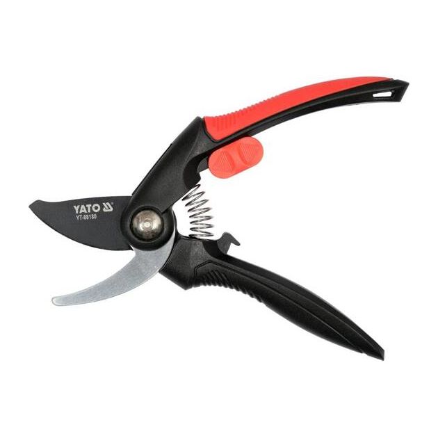 Секатор с округлыми лезвиями YATO: для веток Ø= 20 мм, L= 208 мм, фото , изображение 3 | SNABZHENIE.com.ua