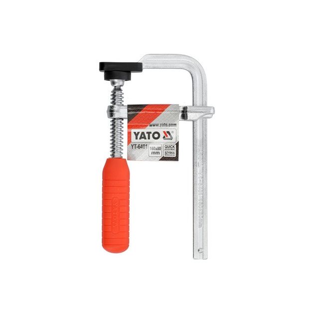 Струбцина кованая с пластмассовой ручкой 160 х 80 мм YATO (YT-6401), фото , изображение 5 | SNABZHENIE.com.ua Струбцина кованая с пластмассовой ручкой 160 х 80 мм YATO (YT-6401), фото , изображение 5 | SNABZHENIE.com.ua