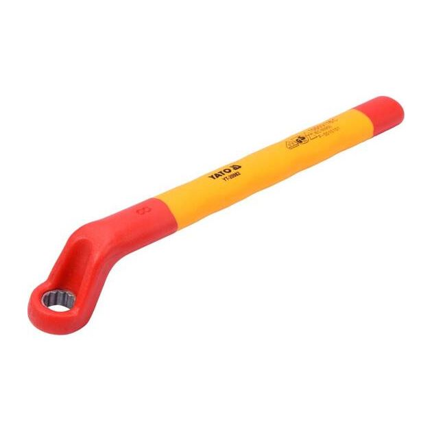 Ключ накидний YATO : Вигнутий, М8 мм, ізольований корпус VDE до 1000V (DW), фото , зображення 3 | SNABZHENIE.com.ua