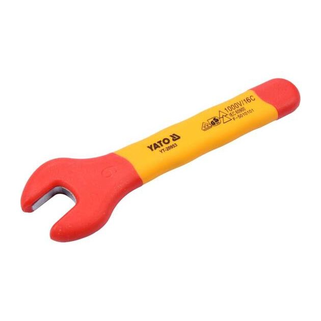 Ключ ріжковий YATO М9 мм, ізольований VDE до 1000В, фото , изображение 2 | SNABZHENIE.com.ua