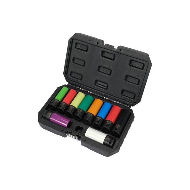 Головки торцевые YATO для литых дисков, 1/2", M15-21 мм, 10 шт, фото , изображение 2 | SNABZHENIE.com.ua