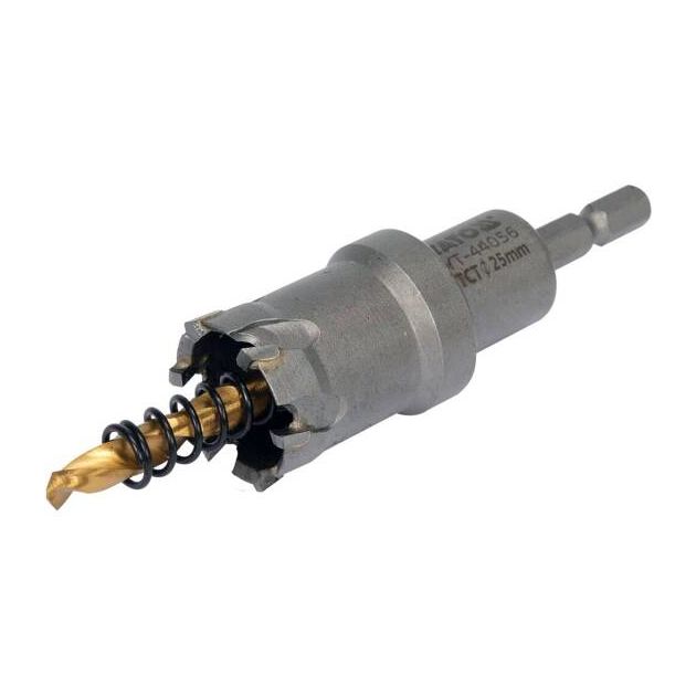 Коронка по металу TCT YATO 25x103 мм, 6-гран. хвост 1/4 [YT-44056], фото , зображення 2 | SNABZHENIE.com.ua