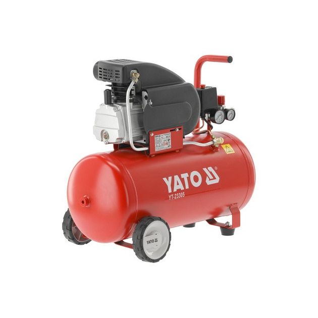Компресор мережевий YATO 230 В, 1,5 кВт, тиск ≤ 8 Bar, подача повітря - 200 л/хв, ресивер - 50 л, фото , зображення 2 | SNABZHENIE.com.ua