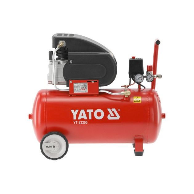 Компресор мережевий YATO 230 В, 1,5 кВт, тиск ≤ 8 Bar, подача повітря - 200 л/хв, ресивер - 50 л, фото , зображення 3 | SNABZHENIE.com.ua