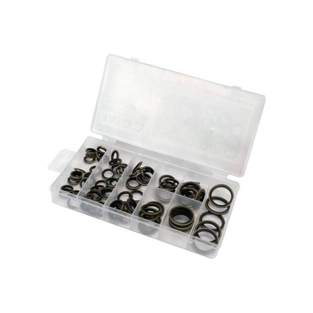 Шайби сталево-гумові YATO: Ø= 10-24 мм, 90 шт., фото , зображення 3 | SNABZHENIE.com.ua Шайби сталево-гумові YATO: Ø= 10-24 мм, 90 шт., фото , зображення 3 | SNABZHENIE.com.ua