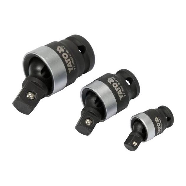 Подовжувачі карданні ударні YATO, квадрати 1/2", 3/8", 1/4" - 3 шт., фото , изображение 5 | SNABZHENIE.com.ua