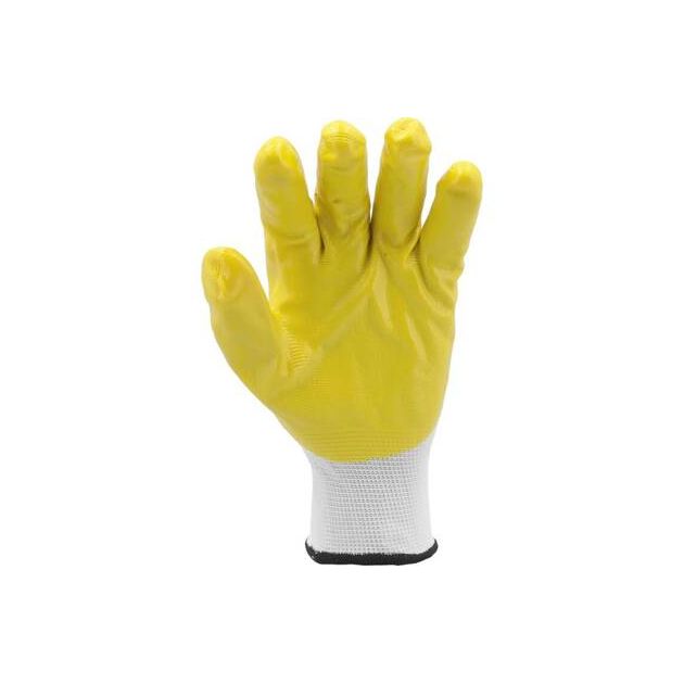 Перчатки рабочие трикотажные нейлоновые желтые YATO, размер 10, фото , изображение 7 | SNABZHENIE.com.ua
