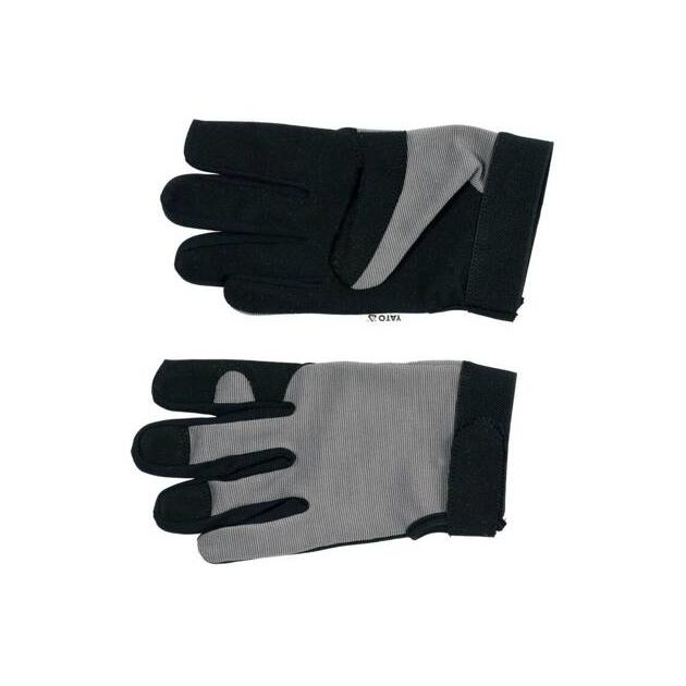 Перчатки рабочие YATO черно-серые, для сенсорных экранов, размер 10, фото , изображение 2 | SNABZHENIE.com.ua