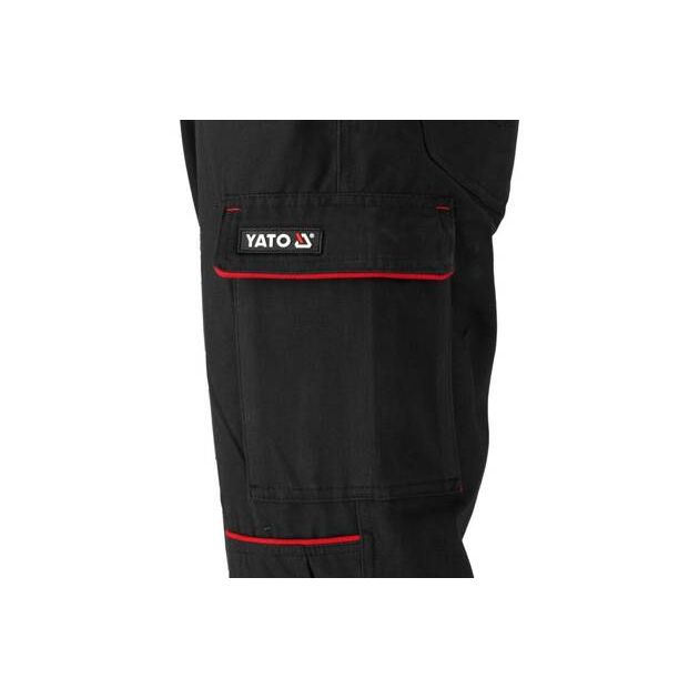 Комбинезон рабочий COMFY YATO L/XL, черно-красный, 9 карманов, 100% хлопок, фото , изображение 13 | SNABZHENIE.com.ua Комбинезон рабочий COMFY YATO L/XL, черно-красный, 9 карманов, 100% хлопок, фото , изображение 13 | SNABZHENIE.com.ua