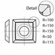 Нож сменный 14,0x14,0x2,0мм MG18 d=6,5  Нож сменный 14,0x14,0x2,0мм MG18 d=6,5