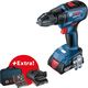 Bosch Шурупокрут-дриль акумуляторний GSR 18 V-50, 18В 2*2Аг, 28/50/50 Нм, 20+1, 460/1800об/хв, ЗП, кейс, аксесуари, 1кг, фото , изображение 3 | SNABZHENIE.com.ua