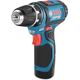 Bosch Шурупокрут-дриль акумуляторний GSR 12V-15 12В 2х2А/год 15-30Нм 0-400/400-1300об·хв 1кг набір 10 біт кейс, фото , зображення 6 | SNABZHENIE.com.ua
