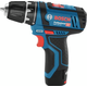 Bosch Шурупокрут-дриль акумуляторний GSR 12V-15 12В 2х2А/год 15-30Нм 0-400/400-1300об·хв 1кг набір 10 біт кейс, фото , зображення 4 | SNABZHENIE.com.ua