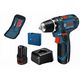Bosch Шурупокрут-дриль акумуляторний GSR 12V-15 12В 2х2А/год 15-30Нм 0-400/400-1300об·хв 1кг набір 10 біт кейс, фото , зображення 2 | SNABZHENIE.com.ua